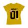 Tricou adler dama bad boy galben