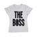 Tricou adler dama the boss alb