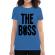 Tricou adler dama the boss albastru azuriu