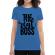 Tricou adler dama the real boss albastru azuriu