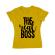 Tricou adler dama the real boss galben
