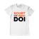 Tricou adler barbat scurt si pe doi alb