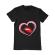 Tricou adler barbat buze si inima negru