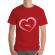 Tricou adler barbat buze si inima rosu