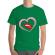 Tricou adler barbat buze si inima verde mediu