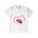 Tricou adler copil buze si inima alb