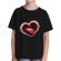 Tricou adler copil buze si inima negru
