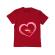 Tricou adler copil buze si inima rosu