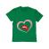 Tricou adler copil buze si inima verde mediu