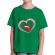 Tricou adler copil buze si inima verde mediu