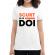 Tricou adler dama scurt si pe doi alb