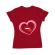 Tricou adler dama buze si inima rosu