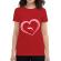 Tricou adler dama buze si inima rosu