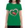 Tricou adler dama buze si inima verde mediu