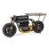 Consola tip bar model motocicleta din fier negru si lemn natur 183 cm x 44 cm x 86 h