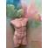 Lumanare stil statueta barbat pink handmade 11cm