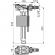 Mecanism clatire universal pentru rezervoare wc ceramice, alcaplast a160 3/8
