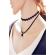 Choker fashion cu margea black - black delux