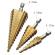 Set 3 burghie tip freza elicoidala (in trepte) pentru metal 4-10mm | 4-20mm |...