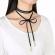 Choker fashion black snur - colier elegant pentru gat - black delux