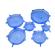 Set 6 capace albastre si flexibile din silicon pentru vase/recipiente castron...