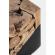 Masuta de cafea din fier negru si lemn natur grenada 40 cm x 40 cm x 60 h