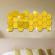 Oglinda Design Hexagon Acrilica Cristal & Diamant GOLD- Luxury Home - 18 cm - 1 Buc