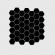 Oglinzi Decorative Hexagon M Black Luxury Home 12 bucati/set