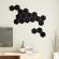 Oglinzi Decorative Hexagon XXL Black Luxury Home 12 bucati/set