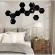 Oglinzi Decorative Hexagon XXL Black Luxury Home 12 bucati/set