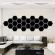 Oglinzi Decorative Hexagon XXL Black Luxury Home 12 bucati/set