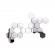 SET Oglinzi Decorative Acrilice Design Hexagon Silver M Size Luxury Home 6 bucati/set