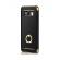 Husa protectie pentru Samsung Galaxy S8 Luxury Black Plated cu Inel de sustinere