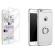 Pachet husa Apple iPhone 7+ Luxury Silver Plated cu Inel de sustinere si folie de sticla gratis