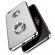 Pachet husa Apple iPhone 7+ Luxury Silver Plated cu Inel de sustinere si folie de sticla gratis