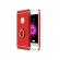 Pachet husa de protectie pentru iPhone 6 Luxury Red Plated cu Inel de sustinere si folie gratis