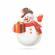 Decoraţie de Crăciun cu LED RGB - autocolant - model om de zăpadă - 56513F