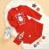 Pijama rosie pentru copii - snowman (marime disponibila: 9-12 luni (marimea 20