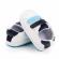 Adidasi albi cu barete bleu si neagra (marime disponibila: 9-12 luni (marimea