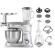 Robot de bucatarie 3 in 1 Royalty Line RL-PKM1900.7BG SILVER, 1300 W cu mixer, blender si masina de tocat carne, argintiu