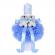 Trusou botez in landou si lumanare glob cu ursuleti, decor bleu denikos® 155