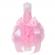 Trusou botez cu mesaj si lumanare eleganta glob cu dantela, decor roz, denikos®