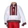 Costum traditional baiat, 2 piese, alb - rosu, denikos® 1013