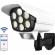 Camera falsa cu panou solar 77 LED senzor de miscare lampa solara telecomanda