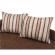 Canapea extensibila cu tapiterie textil maro perne cu model stanga aga 197x78x75 cm