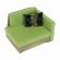 Fotoliu extensibil tapiterie textil verde bej dreapta kubo 104x78x70 cm