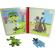 Carticica din lemn animale puzzle Multicolor