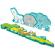 Puzzle  din lemn alfabet si animale 26 piese hape