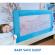 Bariera protectie pat copii material textil -albastru