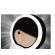 Inel cu lumina led pentru Selfie , Negru / Alb, 8,5 cm